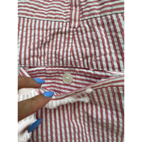 BROOKS BROTHERS Men's Red White Seersucker Striped Shorts Size 38 - Picture 2 of 9